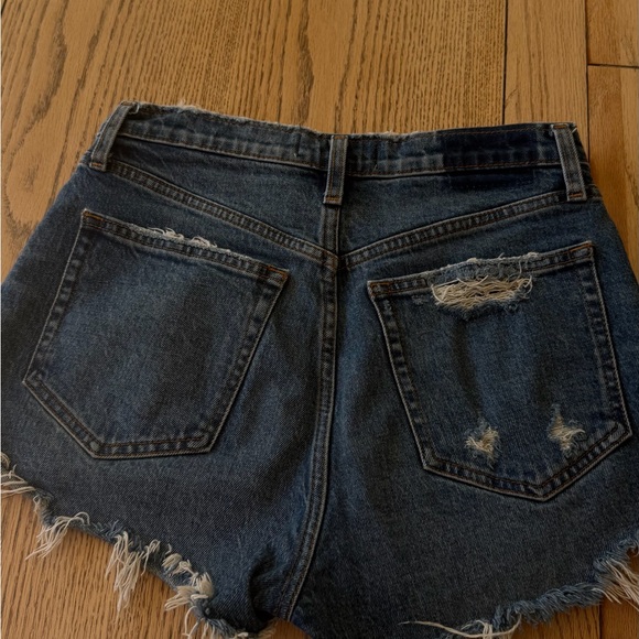 Abercrombie & Fitch High Rise Blue Denim Shorts - Picture 3 of 3